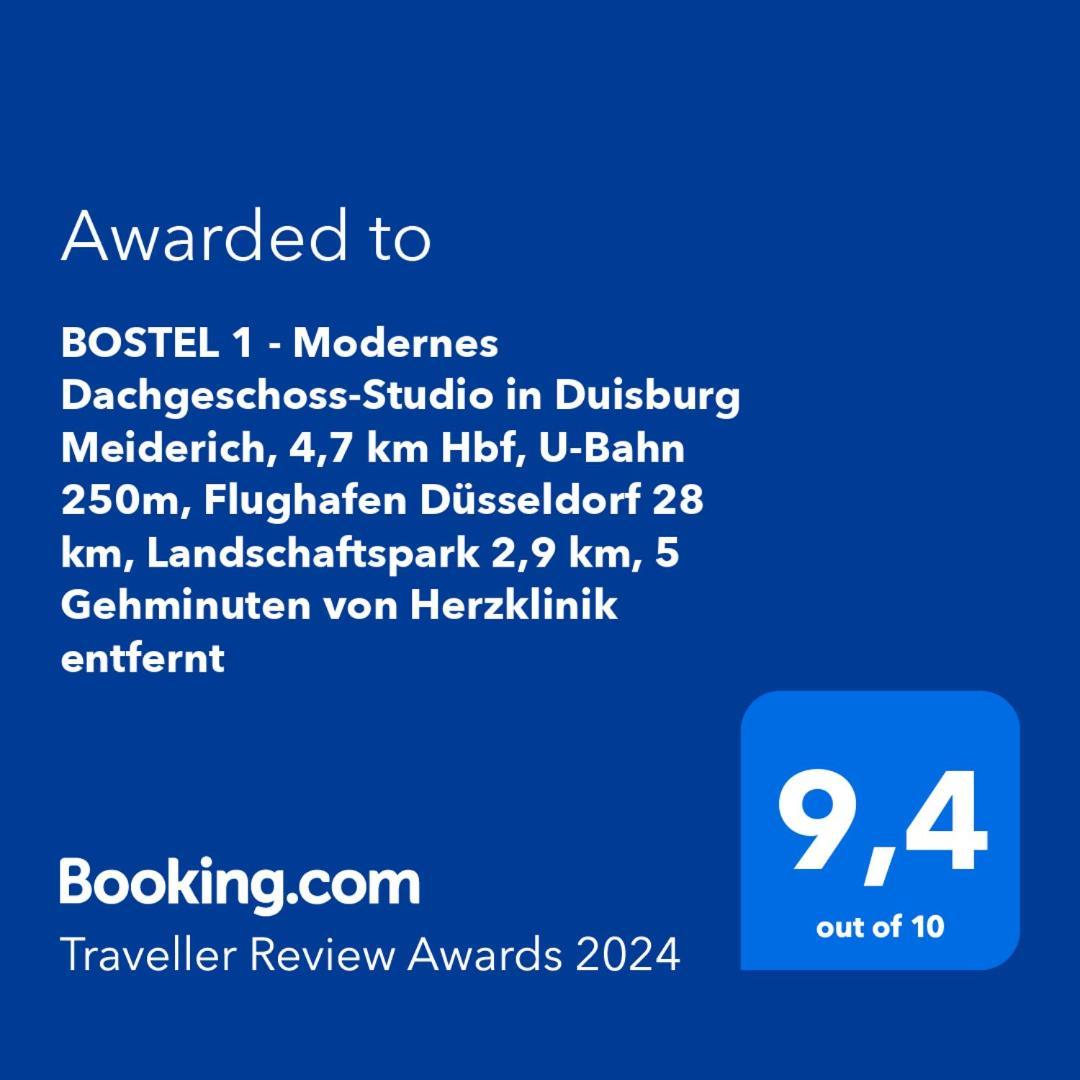 Bostel 1 - Modernes Dachgeschoss-Studio In Duisburg Meiderich, 4,7 Km Hbf, U-Bahn 250M, Flughafen Duesseldorf 28 Km, Landschaftspark 2,9 Km, 5 Gehminuten Von Herzklinik Entfernt Exteriér fotografie